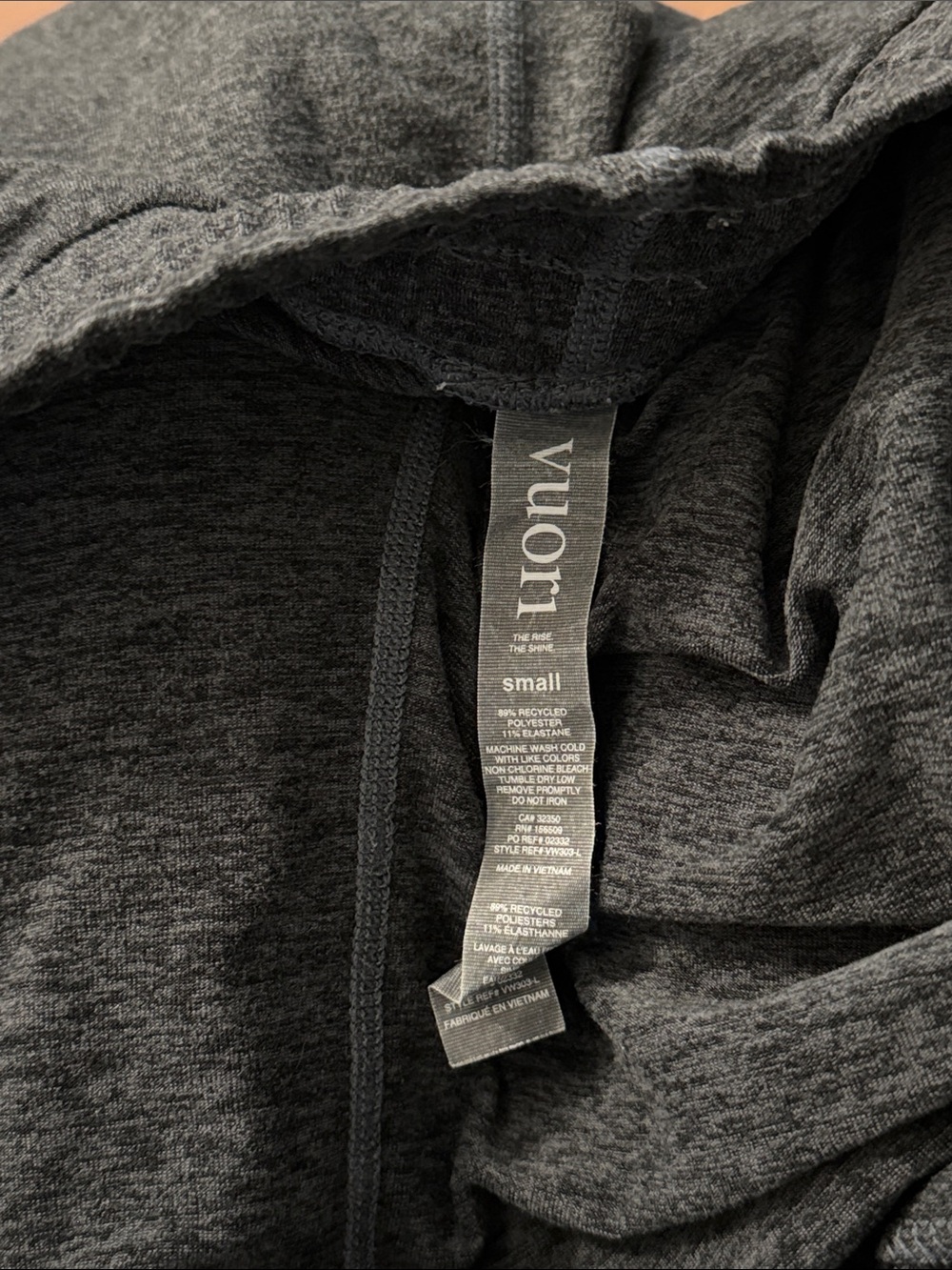Vuori Size Small Performance Joggers Style VW303-L Heathered Dark Grey Comfy S - Picture 8 of 12